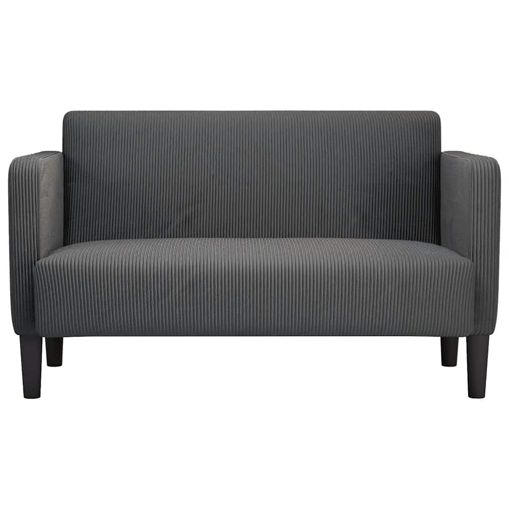 vidaXL Canapea lovesea gri închis 109 cm țesătură velur vidaXL Canapea lovesea gri închis 109 cm țesătură velur