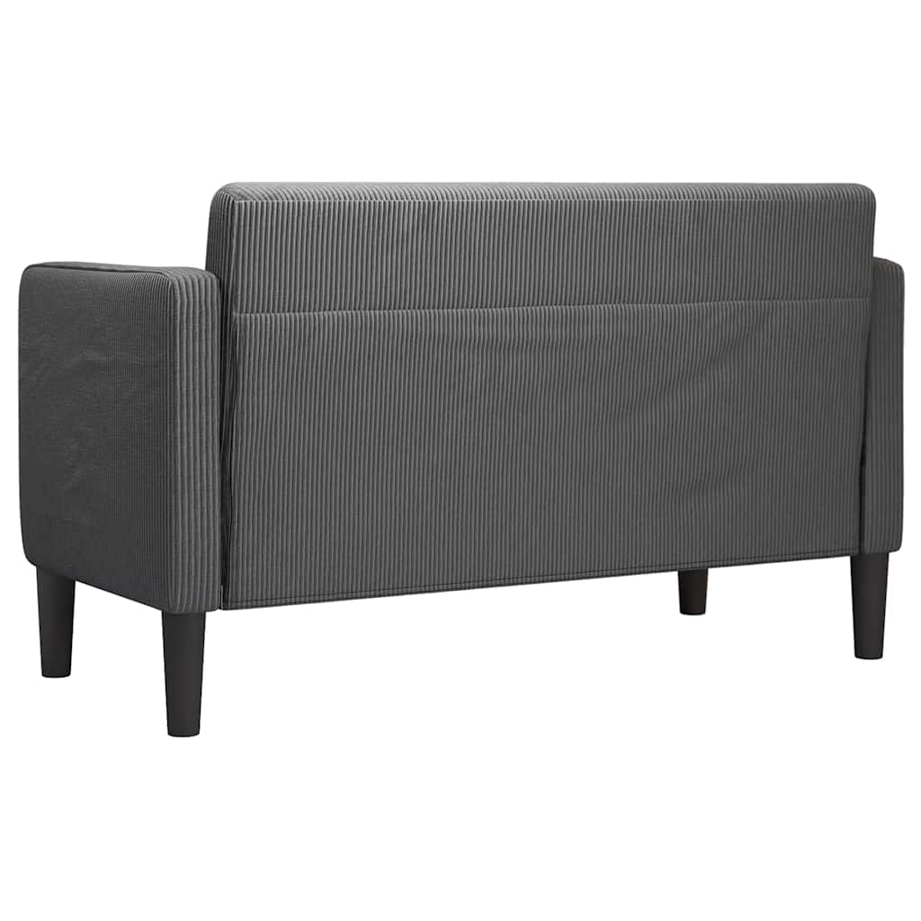 vidaXL Canapea lovesea gri închis 109 cm țesătură velur vidaXL Canapea lovesea gri închis 109 cm țesătură velur