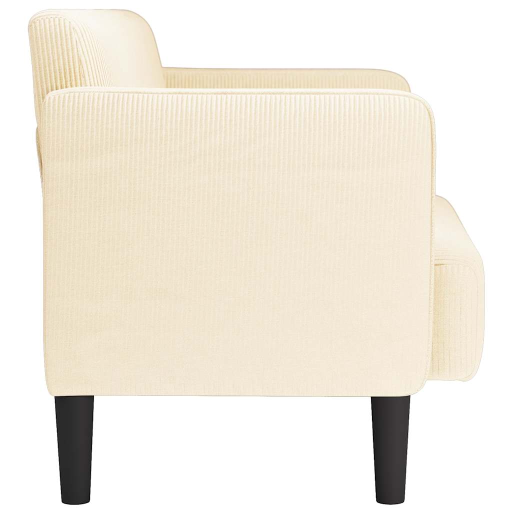 vidaXL Canapea Loveseat crem 109 cm țesătură velur