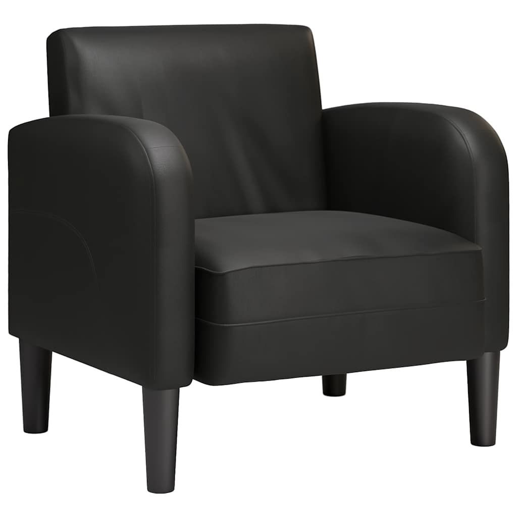 vidaXL Canapea scaun cu cotiere negru 54 cm piele artificială