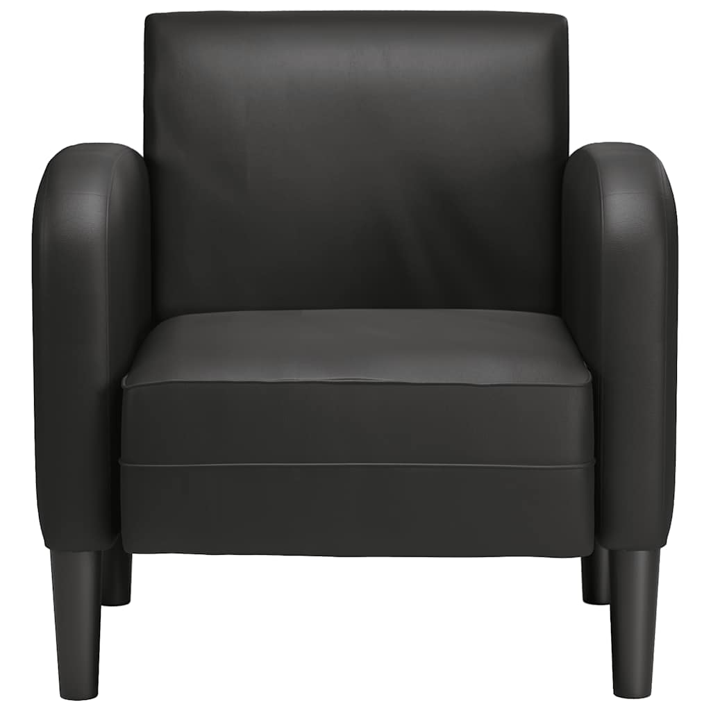 vidaXL Canapea scaun cu cotiere negru 54 cm piele artificială