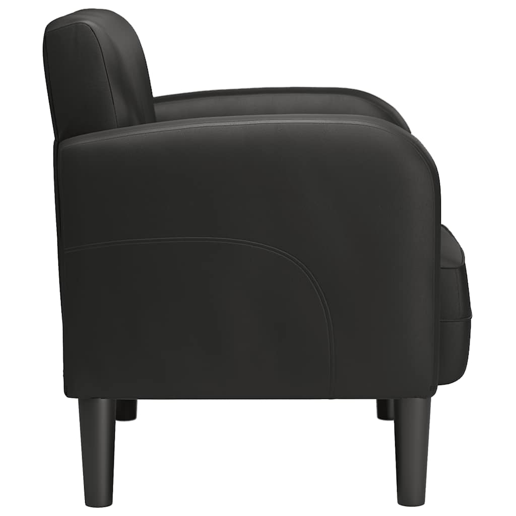 vidaXL Canapea scaun cu cotiere negru 54 cm piele artificială