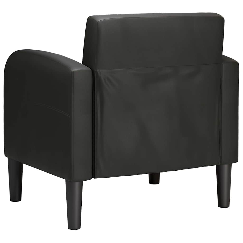 vidaXL Canapea scaun cu cotiere negru 54 cm piele artificială