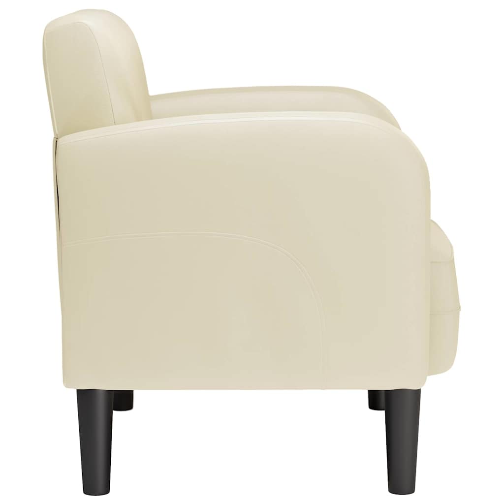 vidaXL Canapea scaun cu cotiere crem 54 cm piele artificială