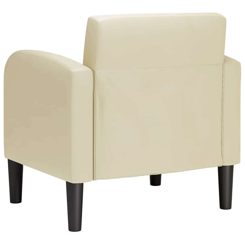 vidaXL Canapea scaun cu cotiere crem 54 cm piele artificială