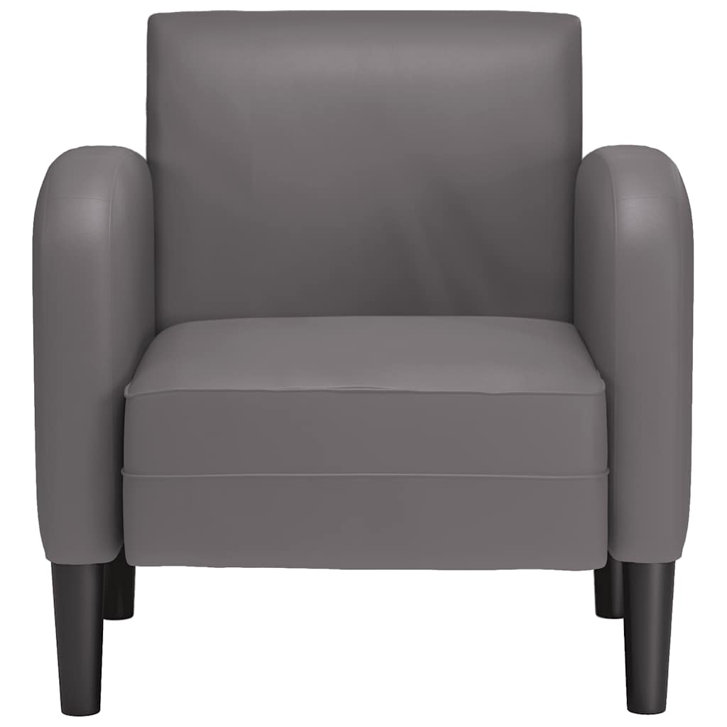 vidaXL Canapea scaun cu cotiere gri 54 cm piele artificială vidaXL Canapea scaun cu cotiere gri 54 cm piele artificială