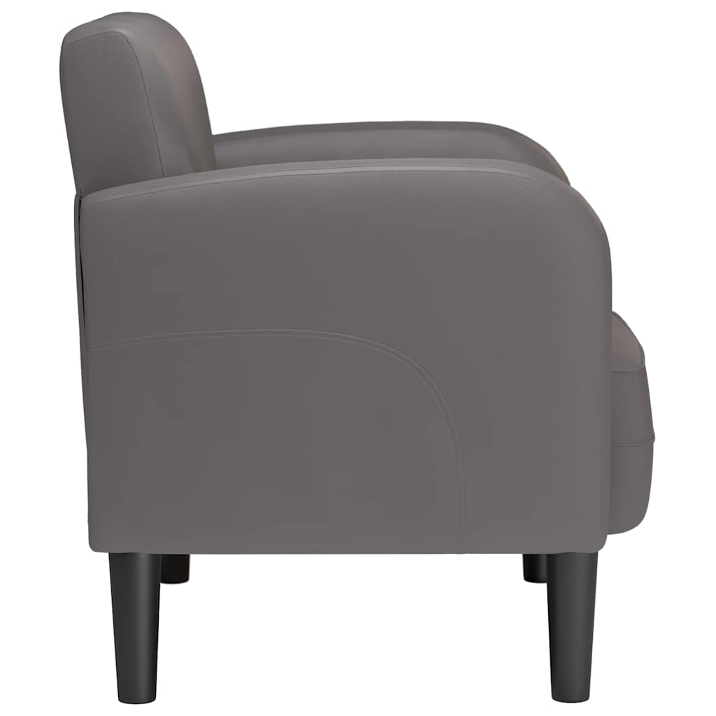 vidaXL Canapea scaun cu cotiere gri 54 cm piele artificială vidaXL Canapea scaun cu cotiere gri 54 cm piele artificială