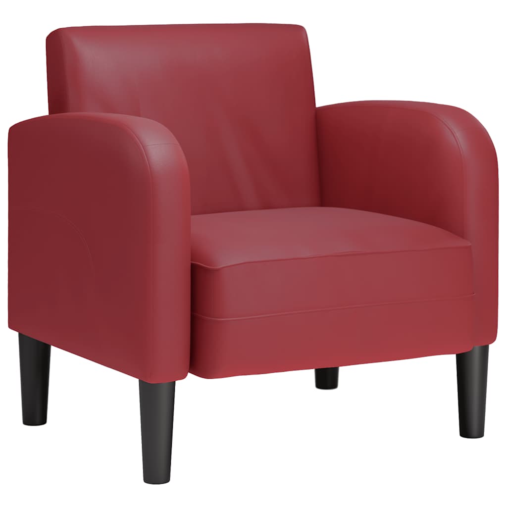 vidaXL Canapea Scaun cu cotiere Vin Roșu 54 cm piele artificială vidaXL Canapea Scaun cu cotiere Vin Roșu 54 cm piele artificială