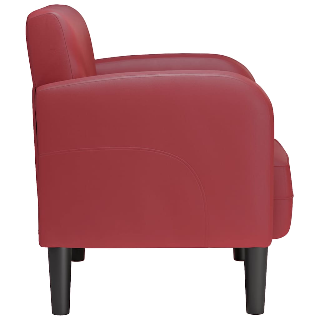 vidaXL Canapea Scaun cu cotiere Vin Roșu 54 cm piele artificială vidaXL Canapea Scaun cu cotiere Vin Roșu 54 cm piele artificială
