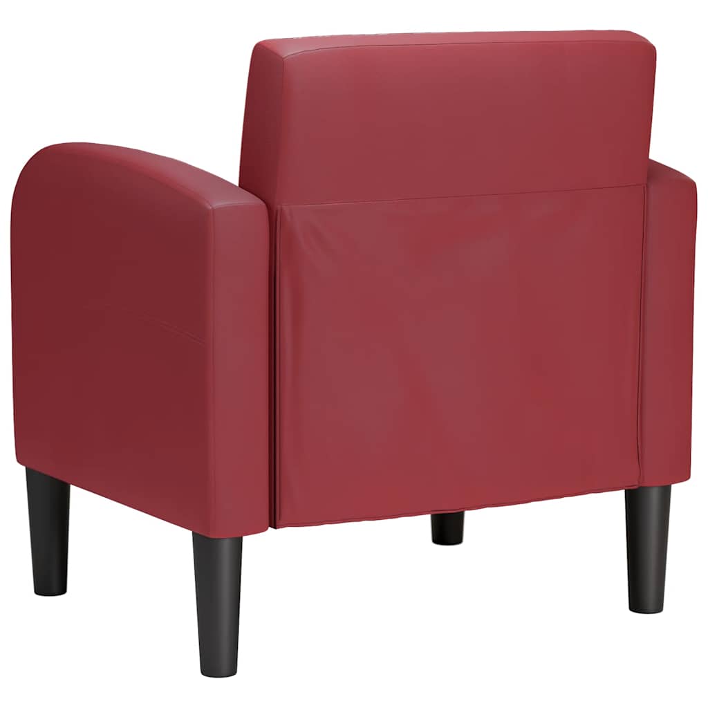vidaXL Canapea Scaun cu cotiere Vin Roșu 54 cm piele artificială vidaXL Canapea Scaun cu cotiere Vin Roșu 54 cm piele artificială