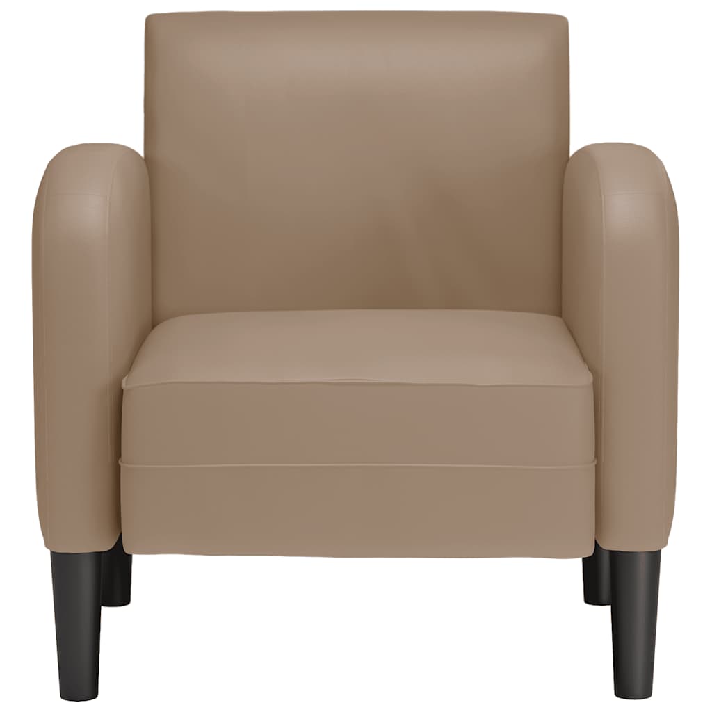 vidaXL Canapea scaun cu cotiere Cappuccino 54 cm piele artificială vidaXL Canapea scaun cu cotiere Cappuccino 54 cm piele artificială