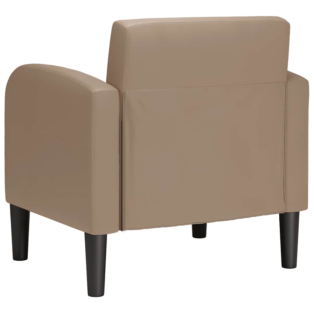 vidaXL Canapea scaun cu cotiere Cappuccino 54 cm piele artificială vidaXL Canapea scaun cu cotiere Cappuccino 54 cm piele artificială