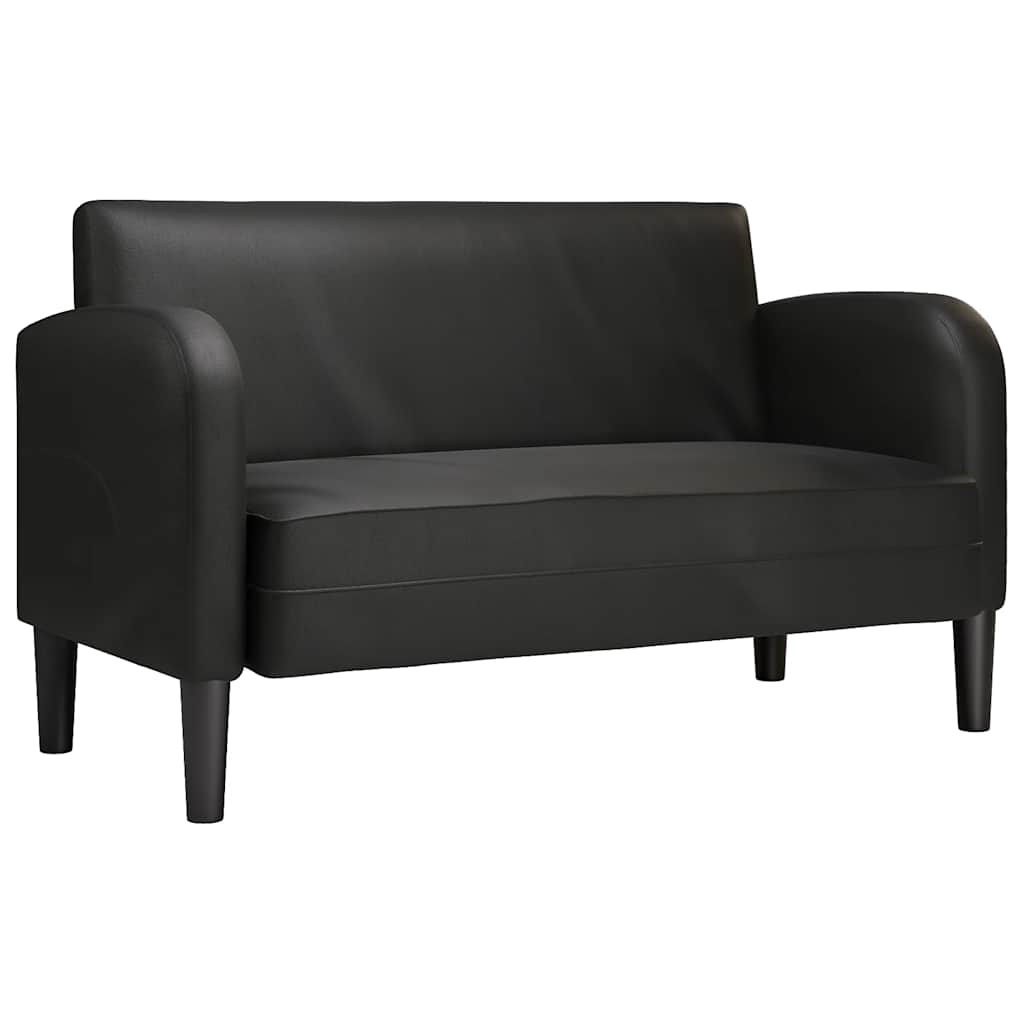 vidaXL Canapea loveseat neagră 110 cm piele artificială