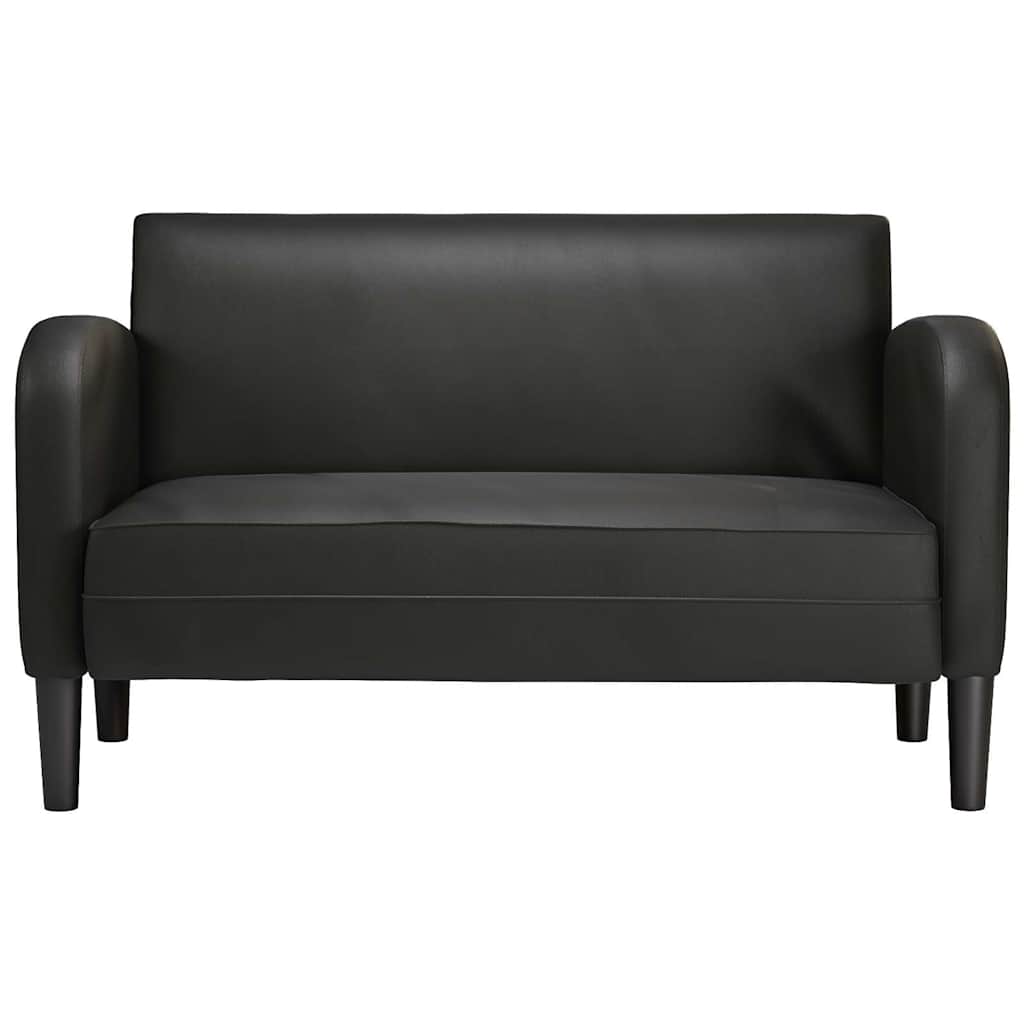 vidaXL Canapea loveseat neagră 110 cm piele artificială