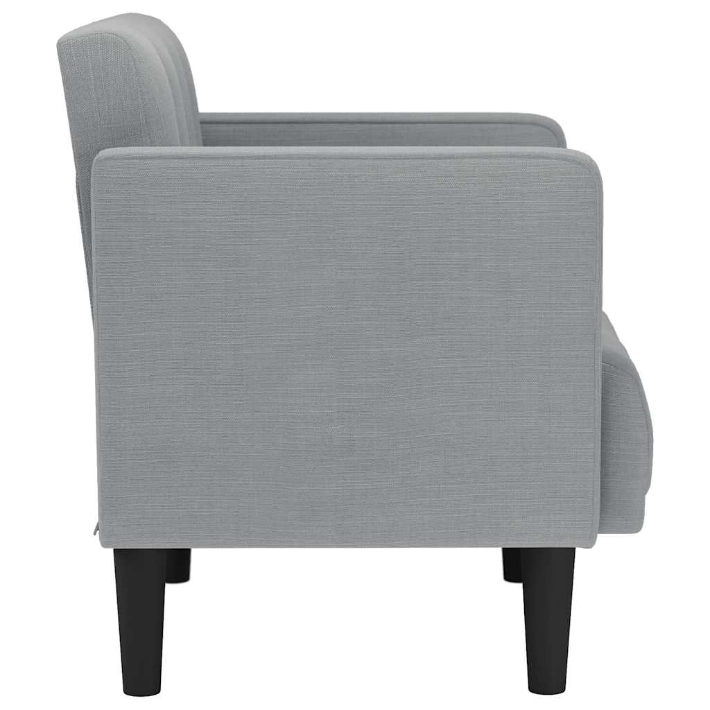 vidaXL Canapea scaun cu cotiere, gri deschis, 53 cm, textil vidaXL Canapea scaun cu cotiere, gri deschis, 53 cm, textil
