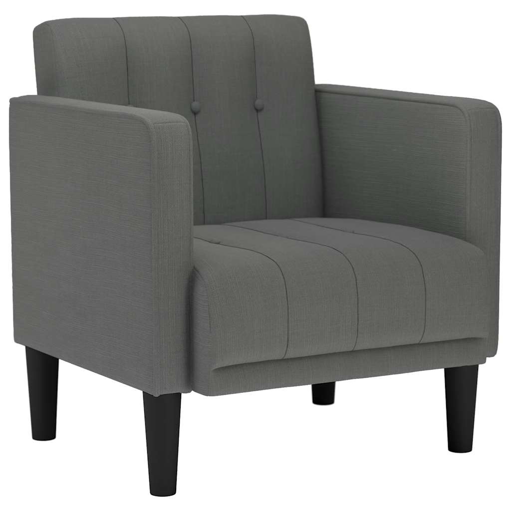 vidaXL Canapea Scaun cu cotiere Gri închis 53 cm Material