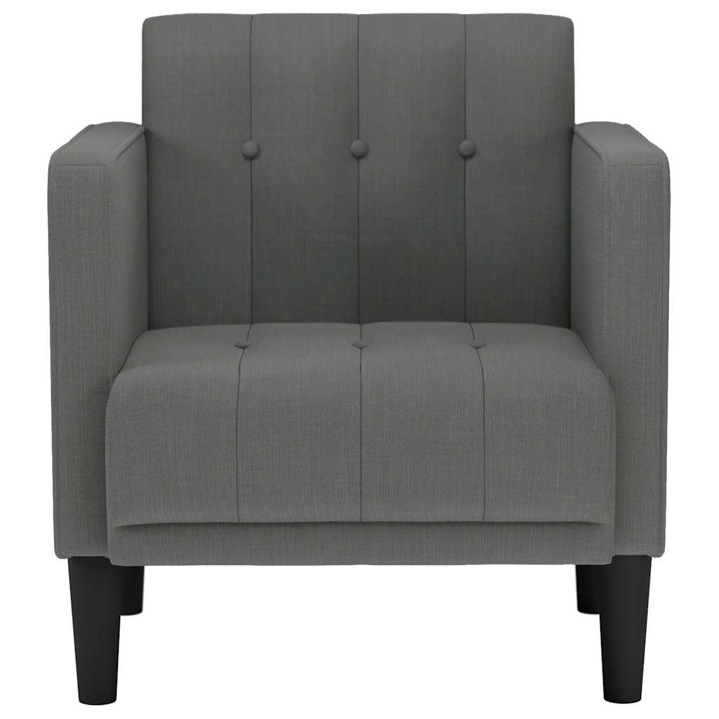 vidaXL Canapea Scaun cu cotiere Gri închis 53 cm Material