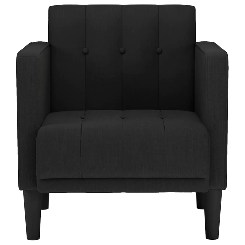 vidaXL Canapea Scaun cu cotiere, negru, 53 cm, textil vidaXL Canapea Scaun cu cotiere, negru, 53 cm, textil