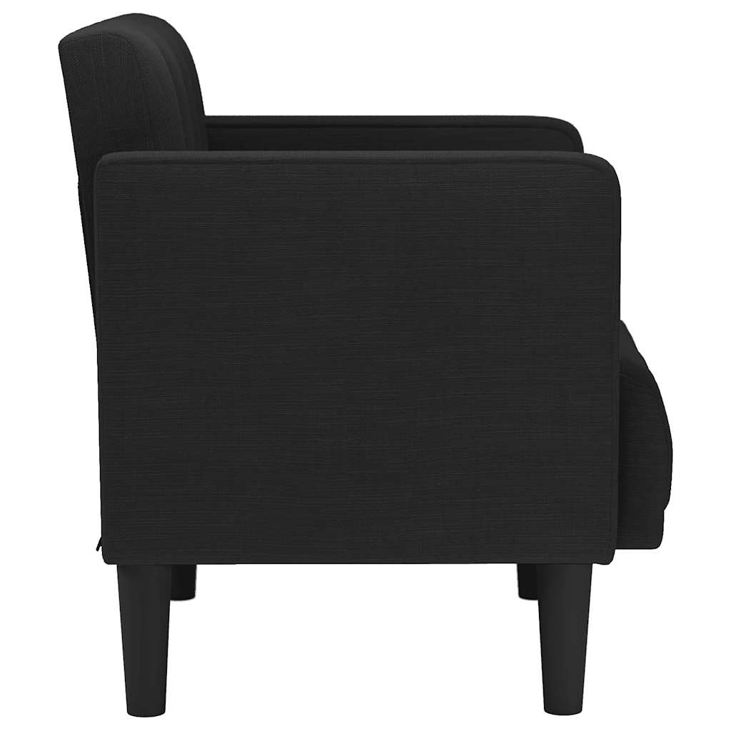 vidaXL Canapea Scaun cu cotiere, negru, 53 cm, textil vidaXL Canapea Scaun cu cotiere, negru, 53 cm, textil