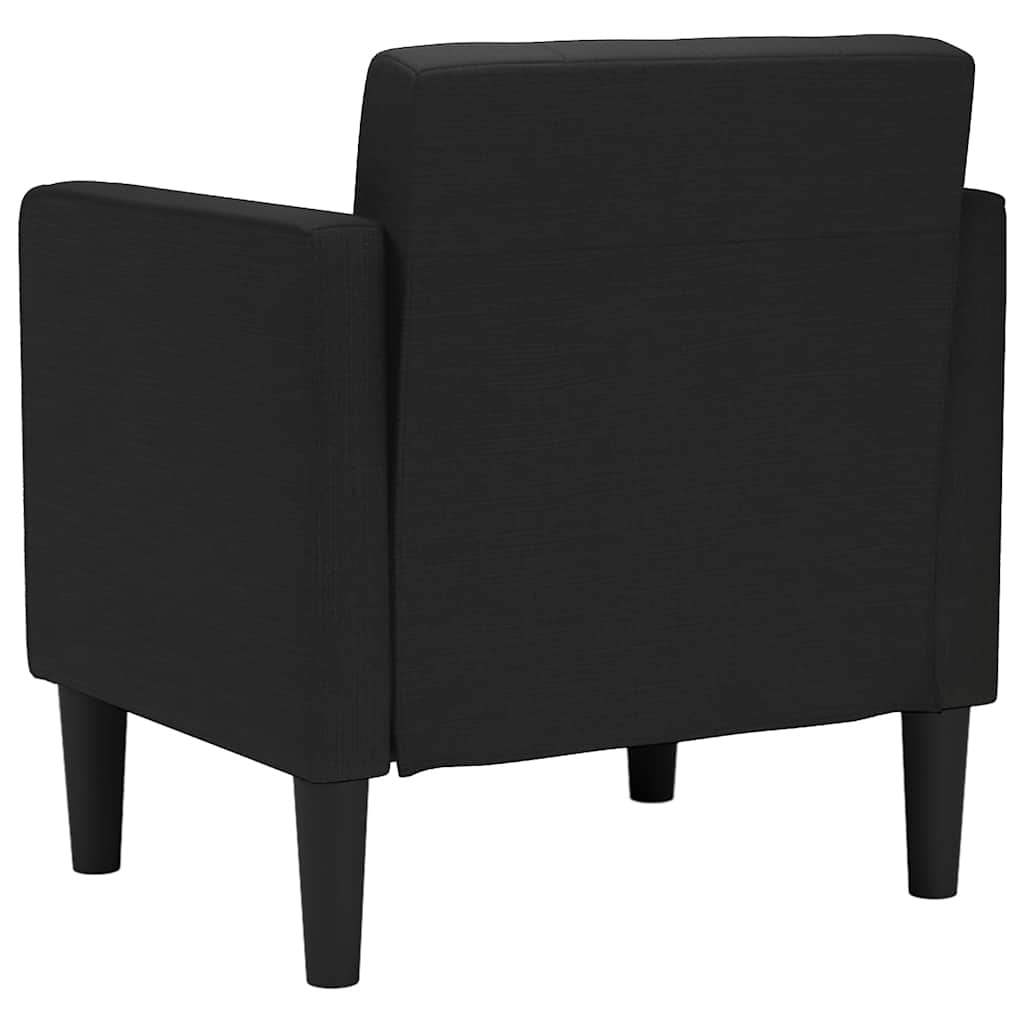 vidaXL Canapea Scaun cu cotiere, negru, 53 cm, textil vidaXL Canapea Scaun cu cotiere, negru, 53 cm, textil