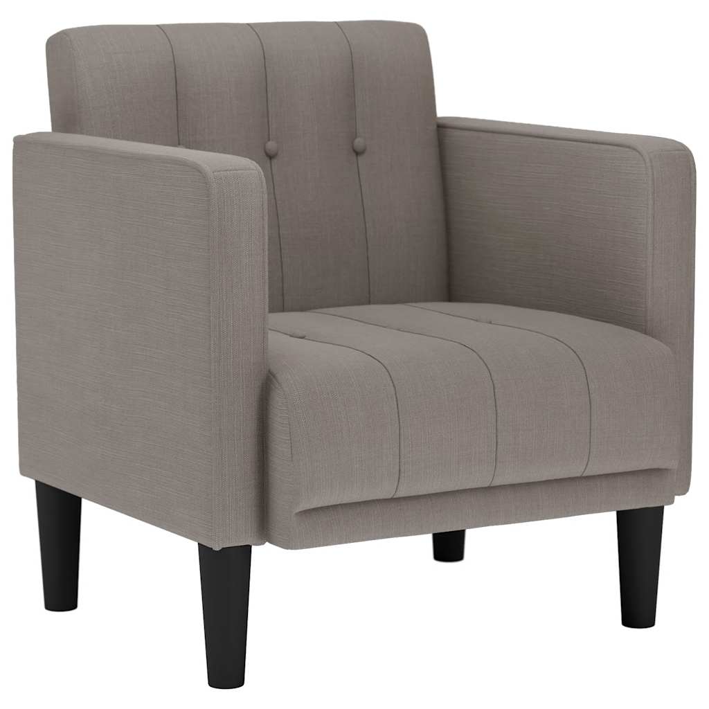 vidaXL Canapea Scaun cu cotiere, gri taupe, 53 cm, textil vidaXL Canapea Scaun cu cotiere, gri taupe, 53 cm, textil