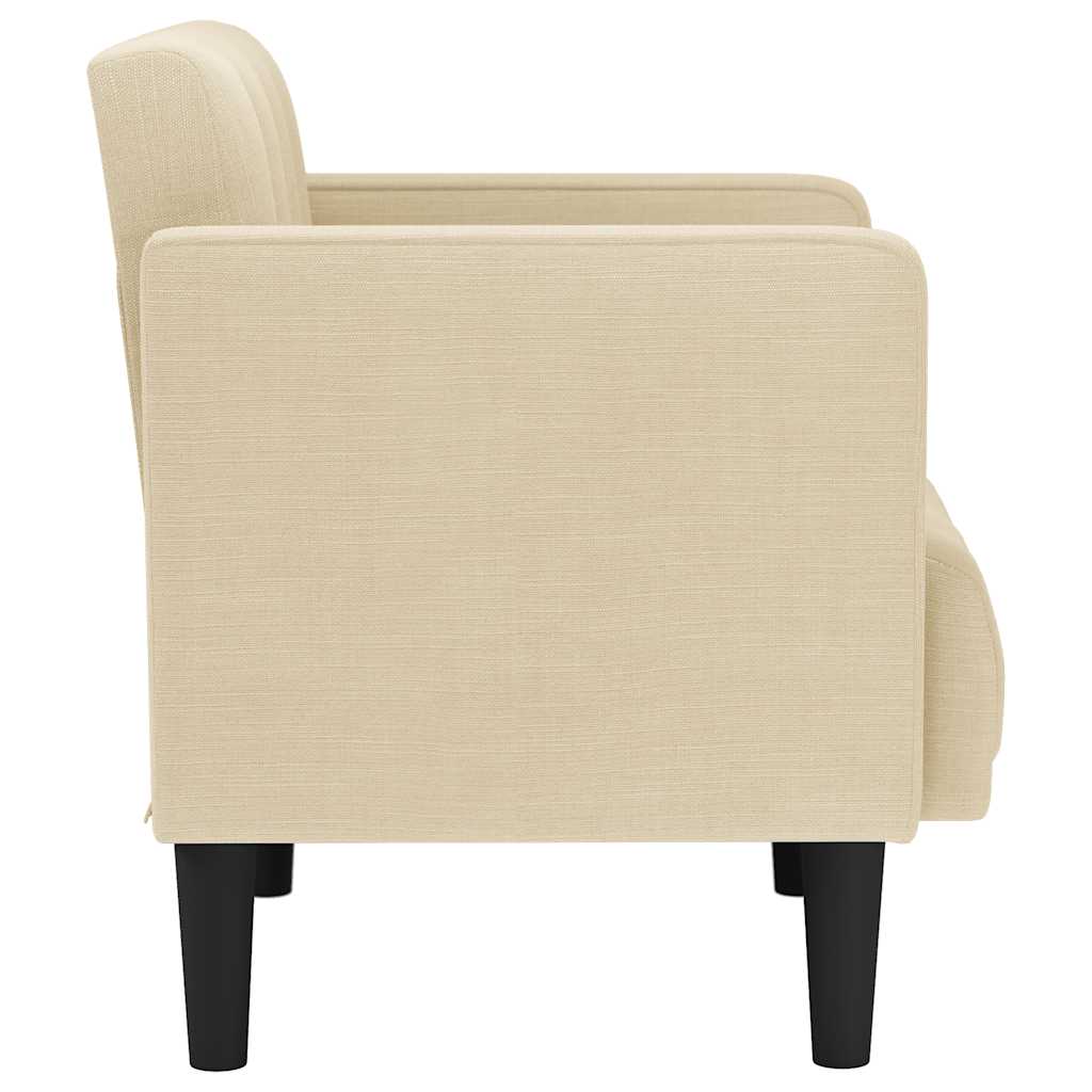 vidaXL Canapea Scaun cu cotiere, crem, 53 cm, textil