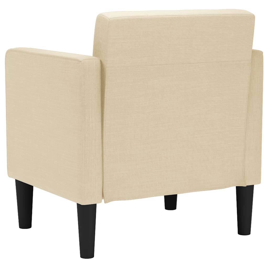 vidaXL Canapea Scaun cu cotiere, crem, 53 cm, textil
