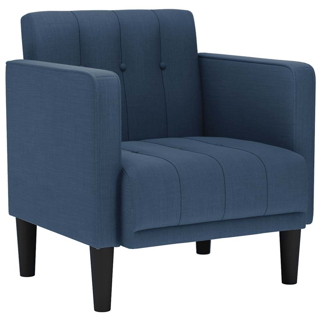 vidaXL Canapea Scaun cu cotiere, albastru, 53 cm, textil