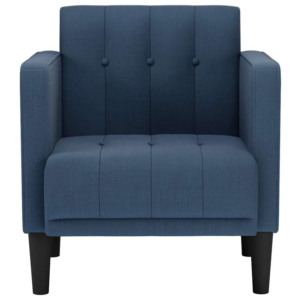 vidaXL Canapea Scaun cu cotiere, albastru, 53 cm, textil