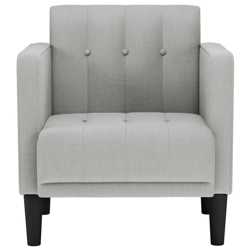 vidaXL Canapea scaun cu cotiere, gri nor, 53 cm, textil vidaXL Canapea scaun cu cotiere, gri nor, 53 cm, textil