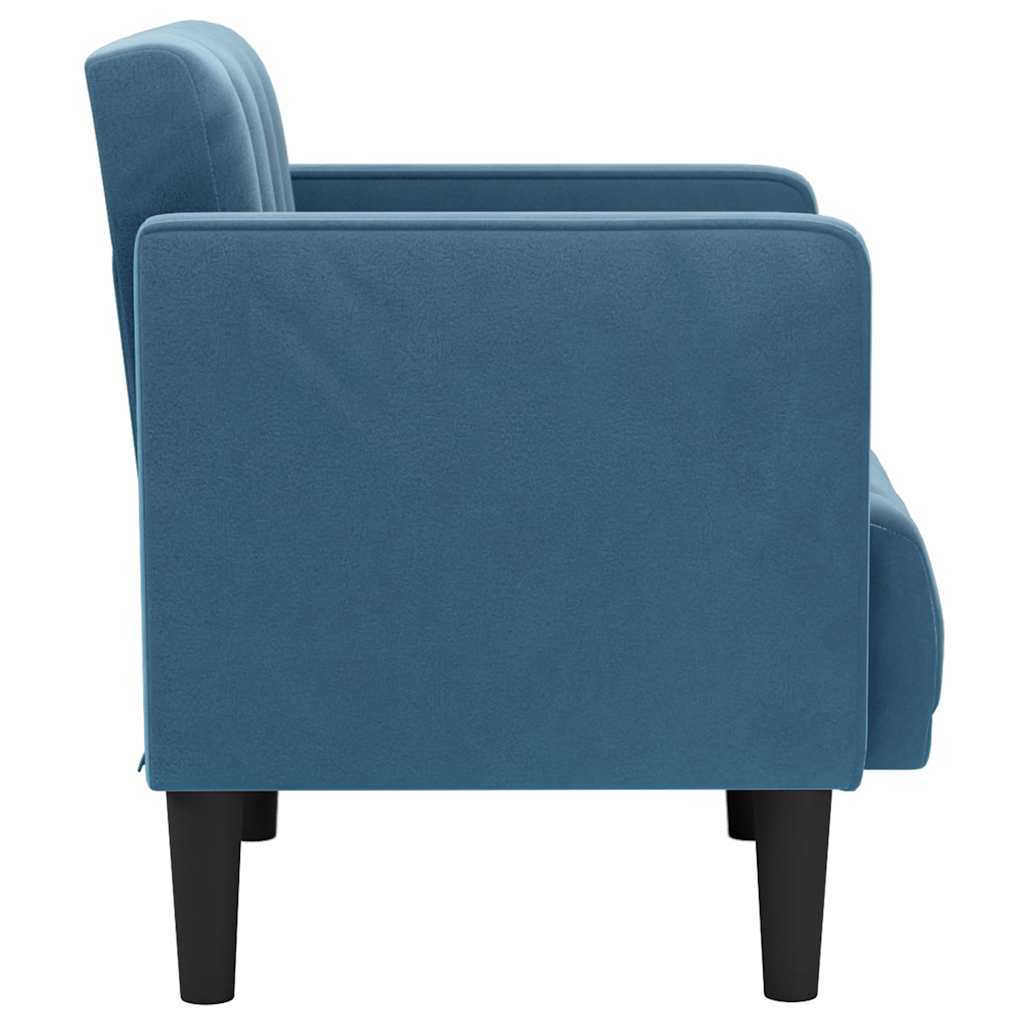 vidaXL Canapea Scaun cu cotiere, albastru, 53 cm, catifea