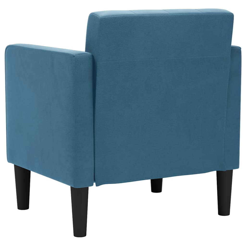 vidaXL Canapea Scaun cu cotiere, albastru, 53 cm, catifea