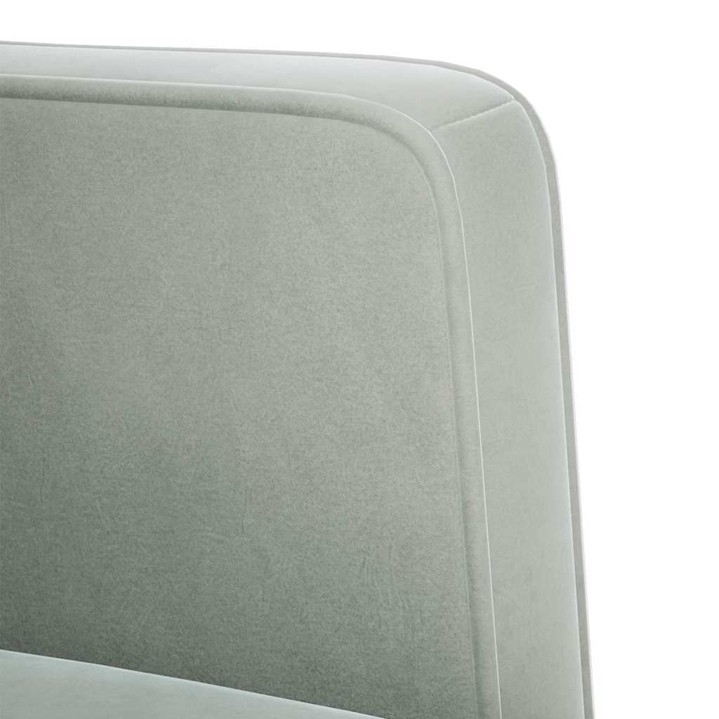 vidaXL Canapea scaun cu cotiere, gri deschis, 53 cm, catifea