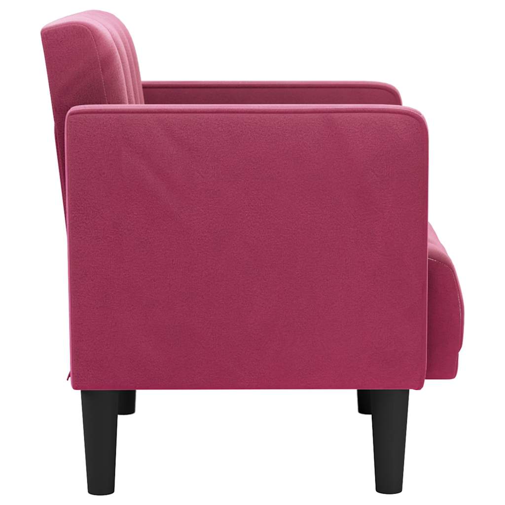 vidaXL Canapea Scaun cu cotiere, vin roșu, 53 cm, catifea vidaXL Canapea Scaun cu cotiere, vin roșu, 53 cm, catifea