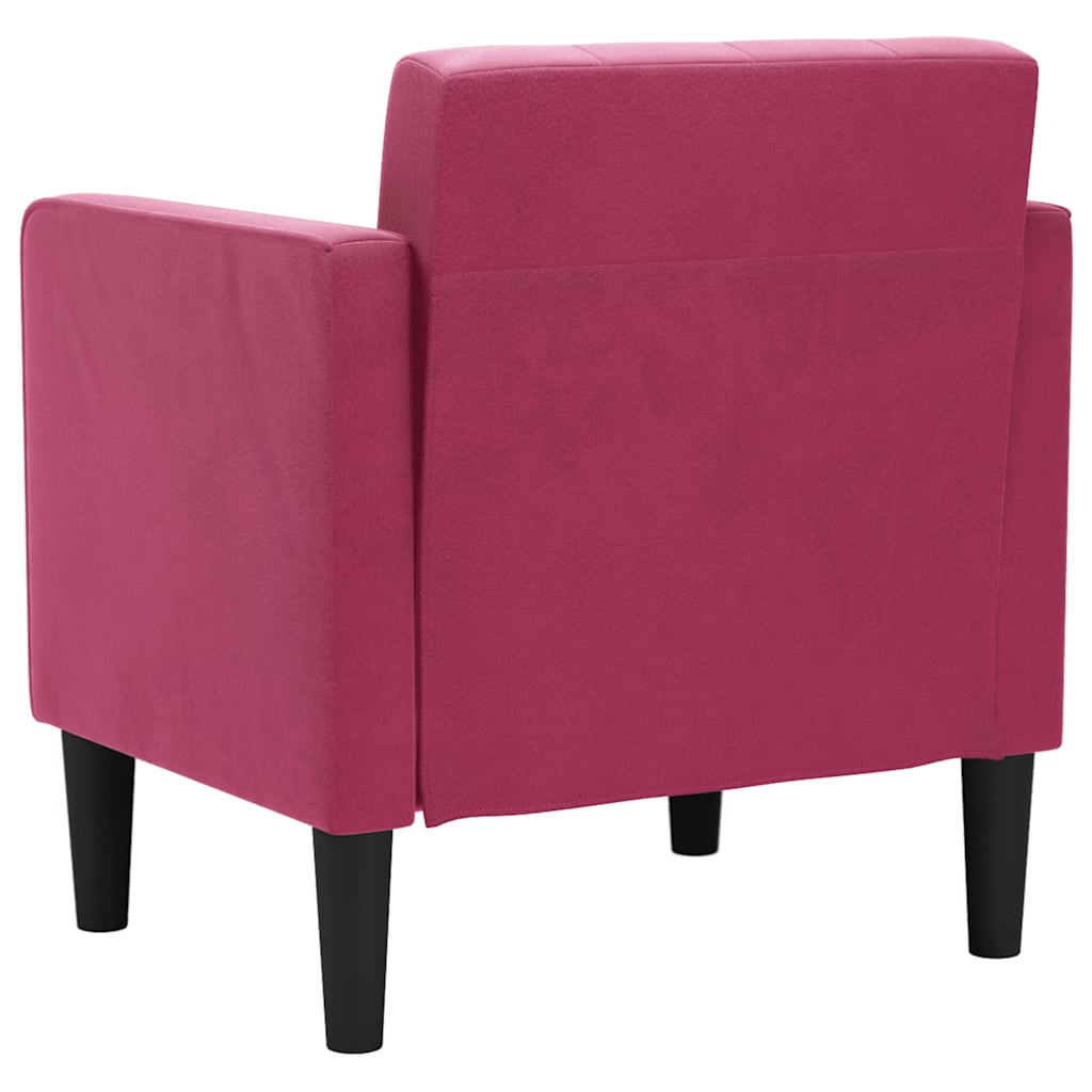 vidaXL Canapea Scaun cu cotiere, vin roșu, 53 cm, catifea vidaXL Canapea Scaun cu cotiere, vin roșu, 53 cm, catifea