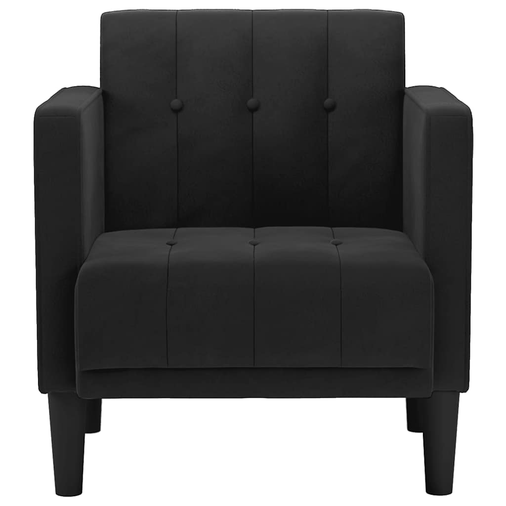 vidaXL Canapea Scaun cu cotiere, negru, 53 cm, catifea vidaXL Canapea Scaun cu cotiere, negru, 53 cm, catifea