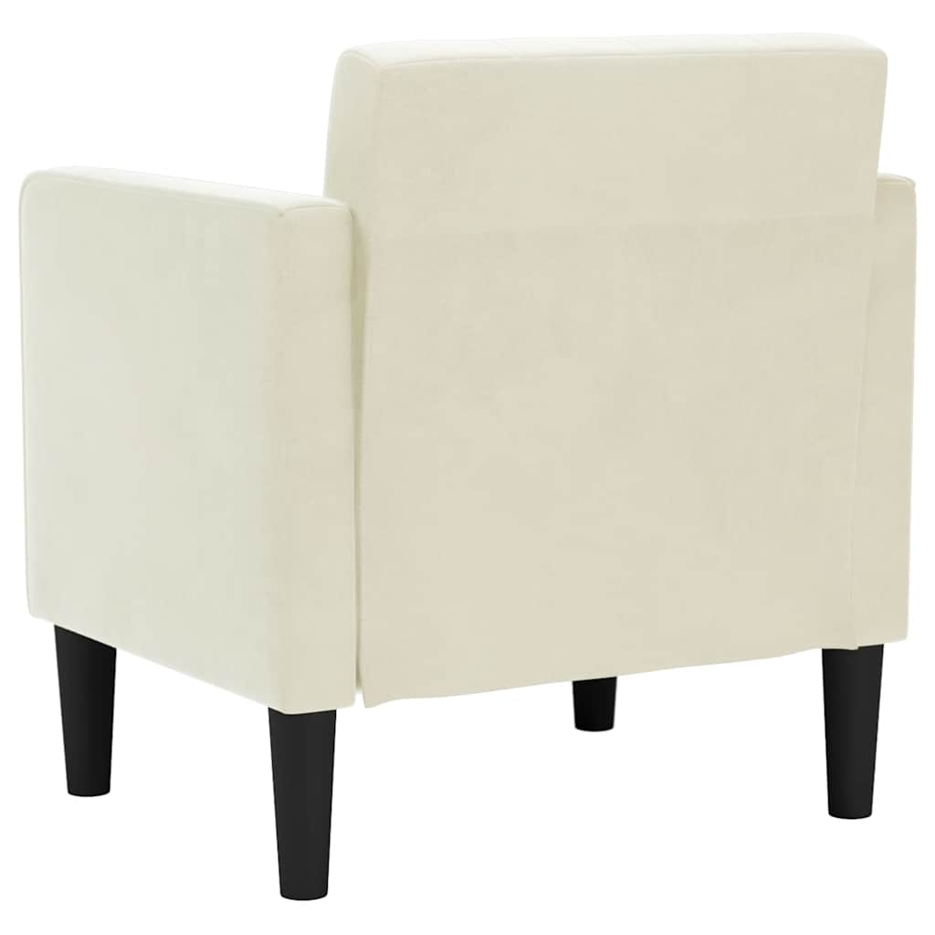 vidaXL Canapea Scaun cu cotiere, crem, 53 cm, catifea