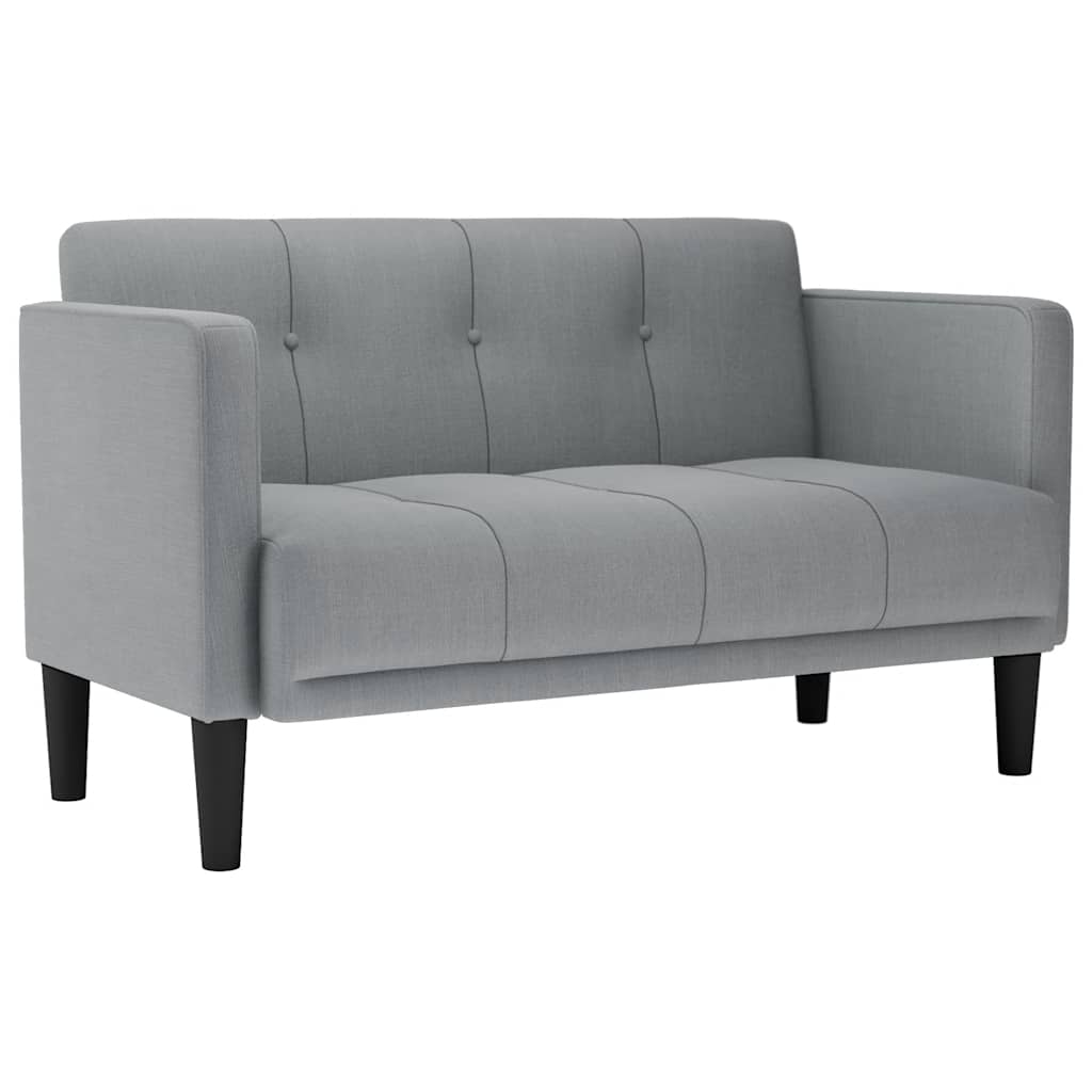 vidaXL Canapea loveseat, gri deschis, 111 cm, textil
