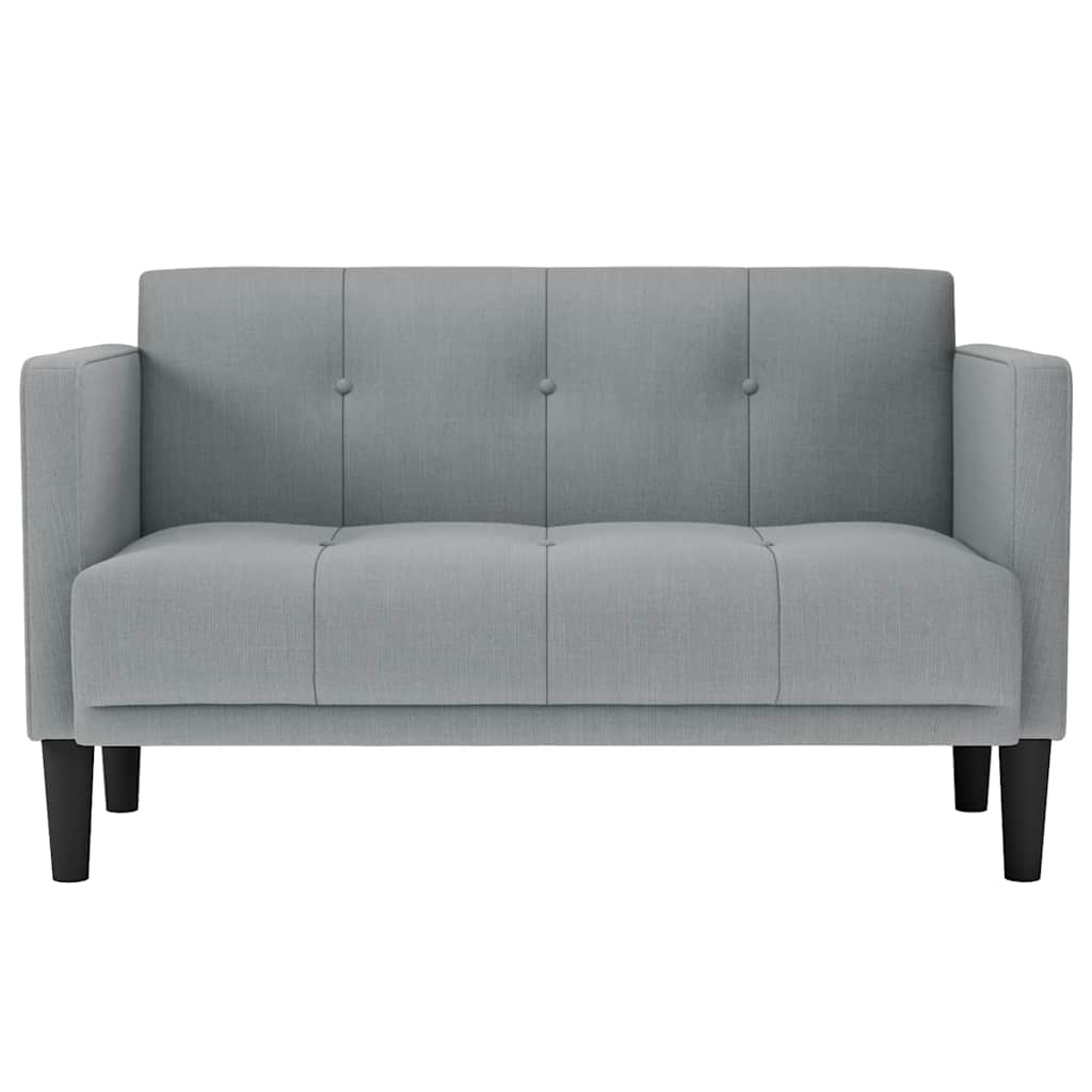 vidaXL Canapea loveseat, gri deschis, 111 cm, textil