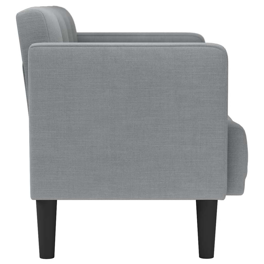 vidaXL Canapea loveseat, gri deschis, 111 cm, textil