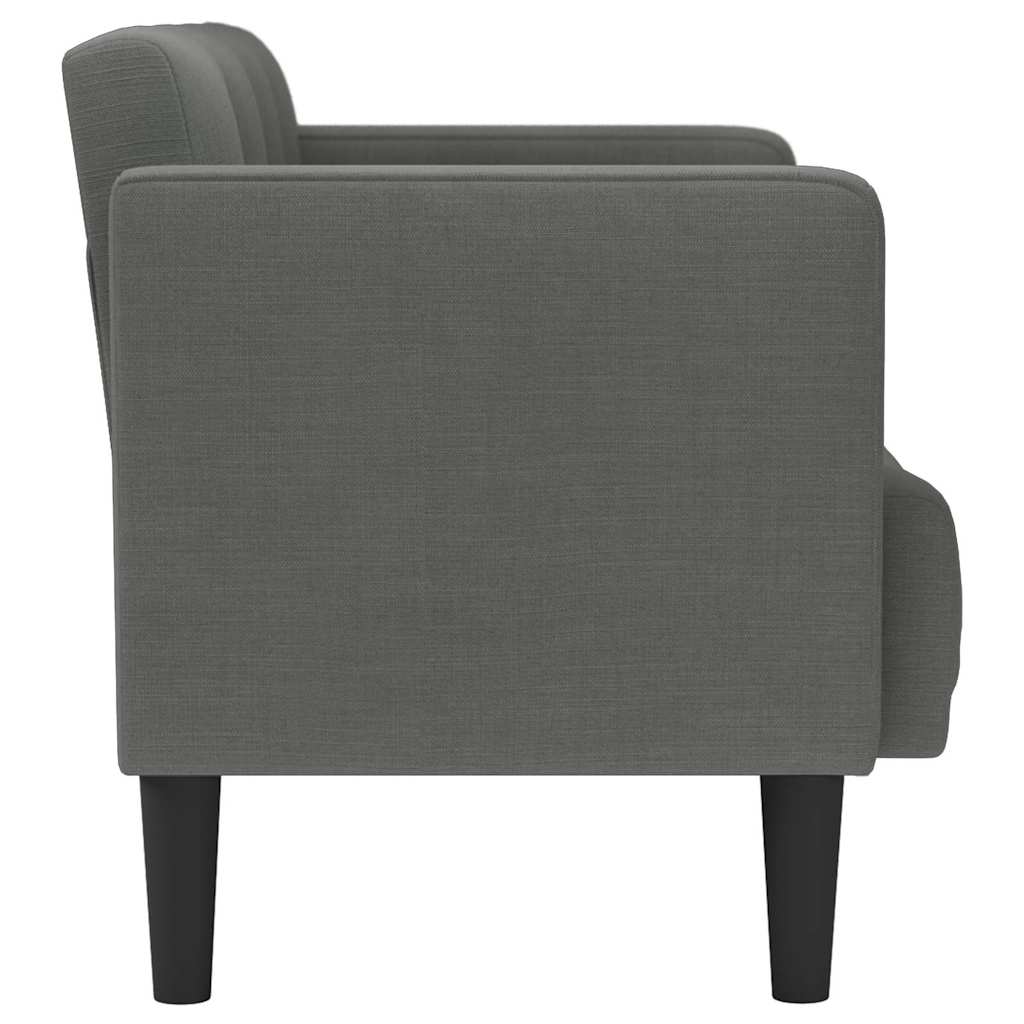 vidaXL Canapea loveseat, gri închis, 111 cm, textil