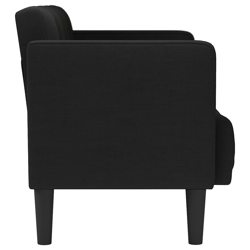 vidaXL Canapea loveseat, negru, 111 cm, textil