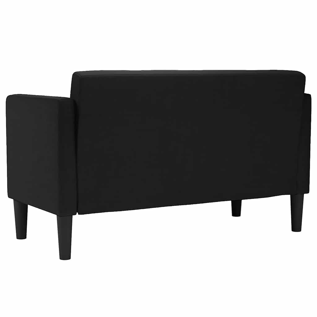 vidaXL Canapea loveseat, negru, 111 cm, textil