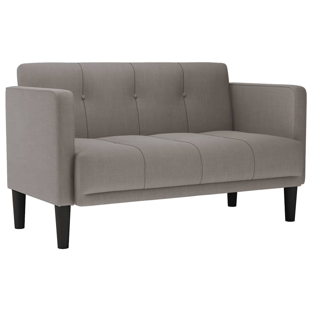 vidaXL Canapea loveseat, taupe, 111 cm, textil