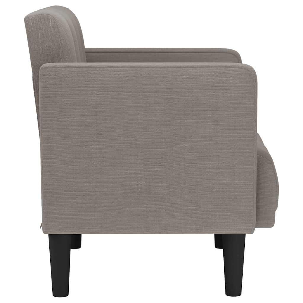 vidaXL Canapea loveseat, taupe, 111 cm, textil