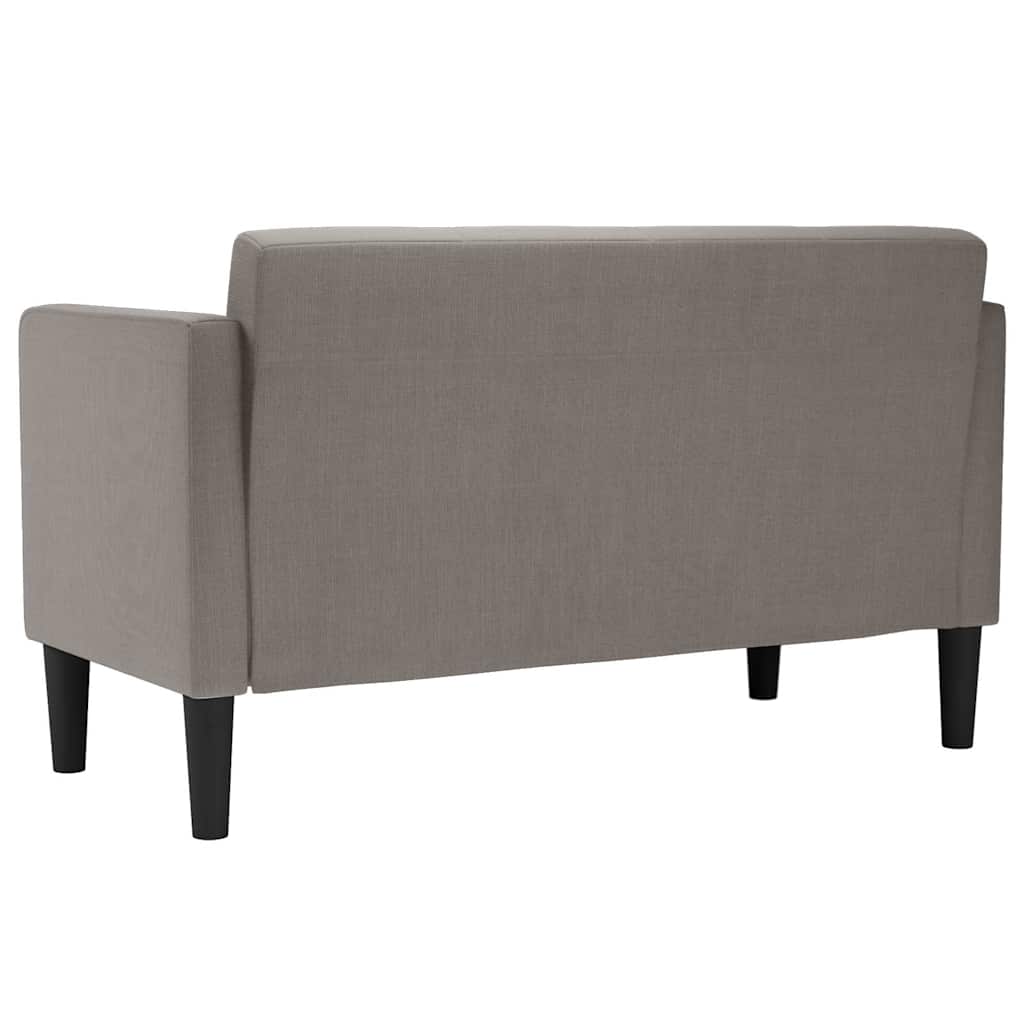 vidaXL Canapea loveseat, taupe, 111 cm, textil