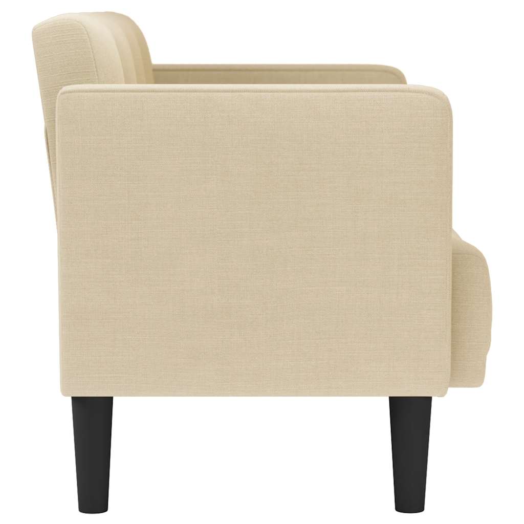 vidaXL Canapea loveseat, crem, 111 cm, textil vidaXL Canapea loveseat, crem, 111 cm, textil