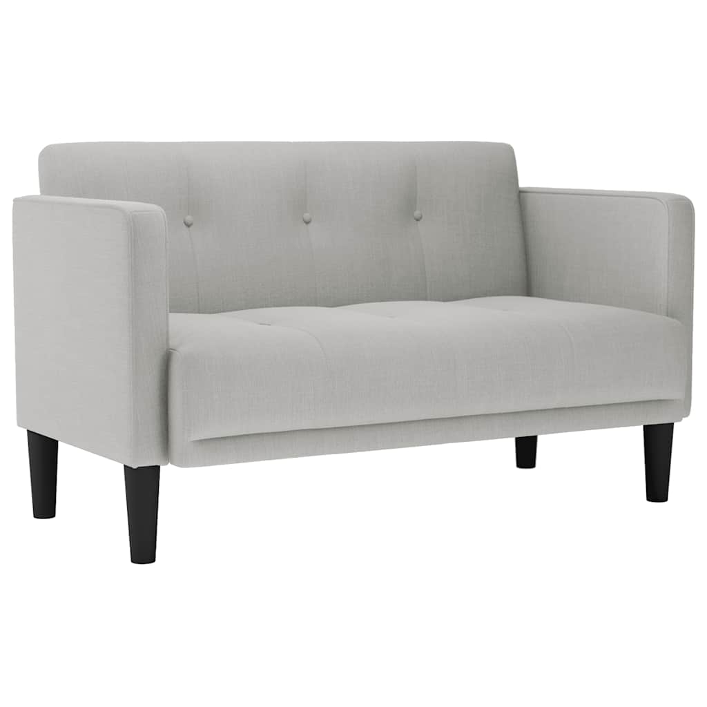 vidaXL Canapea loveseat, gri nor, 111 cm, textil