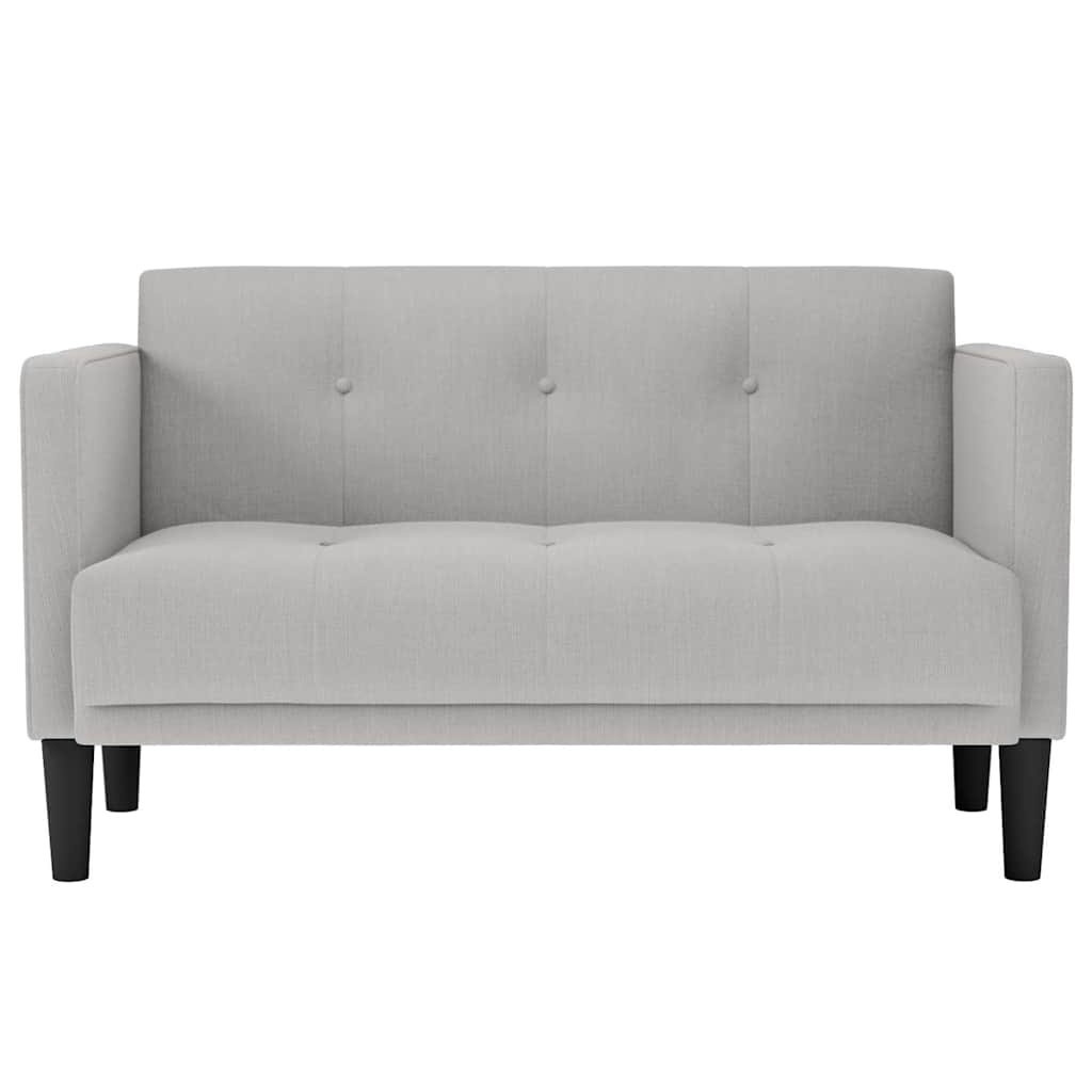 vidaXL Canapea loveseat, gri nor, 111 cm, textil
