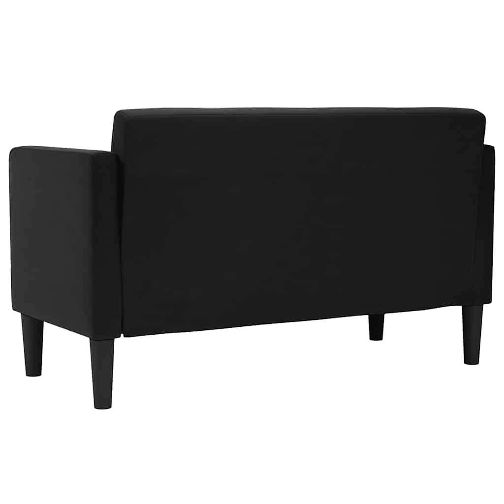 vidaXL Canapea loveseat, negru, 111 cm, catifea